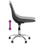 vidaXL Chaise pivotante de salle à manger Gris clair PP