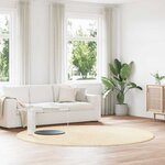 vidaXL Tapis shaggy à poils longs NAVARRA crème 240x240 cm polyester