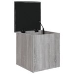 vidaXL Banc de rangement sonoma gris 42x42x45 cm bois d'ingénierie