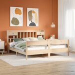 vidaXL Lit bibliothèque sans matelas 180x200 cm bois massif de pin