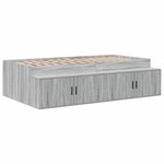 vidaXL Cadre de lit Gris Sonoma 100x200 cm