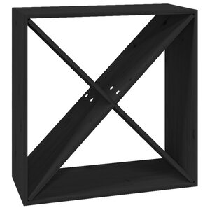 vidaXL Armoire à vin Noir 62x25x62 cm Bois de pin massif