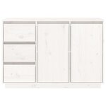 vidaXL Buffet Blanc 111x34x75 cm Bois massif de pin