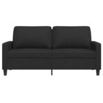 vidaXL Canapé à 2 places Noir 140 cm Tissu