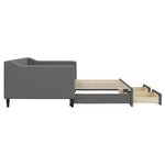 vidaXL Lit de jour avec gigogne et tiroirs sans matelas 90x190 cm