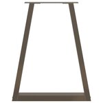 vidaXL Pieds de table à manger en forme de V 2 pièces Acier naturel 50 x (72-73 3) cm Acier