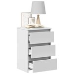 vidaXL Tables de chevet 2 Pièces Blanc 40x35x62 5 cm Aggloméré