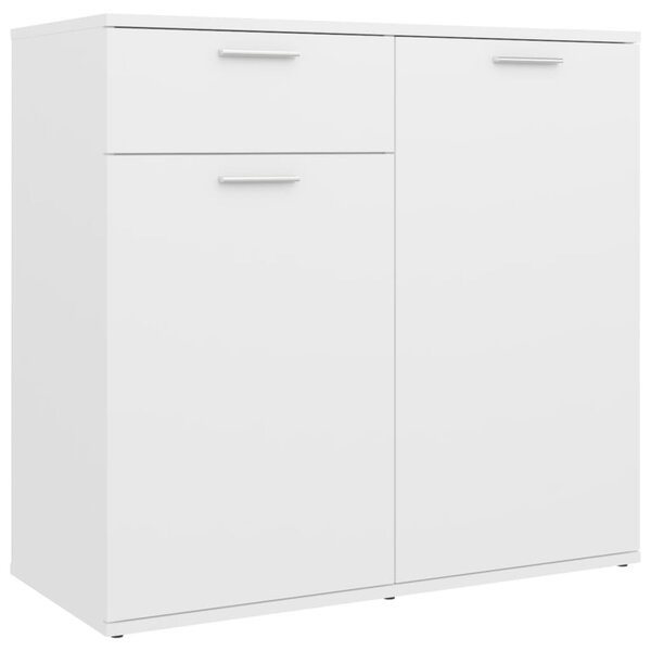 vidaXL Buffet blanc 80x36x75 cm bois d'ingénierie