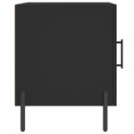 vidaXL Tables de chevet 2 Pièces noir 40x40x50 cm bois d’ingénierie
