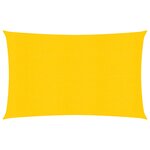 vidaXL Voile d'ombrage 160 g/m² rectangulaire jaune 6x8 m PEHD