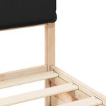 vidaXL Cadre de lit avec tête de lit rembourrée Noir 135 x 190 cm