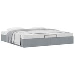 vidaXL Cadre de lit ottoman sans matelas gris clair 160x200 cm tissu