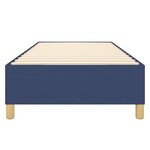 vidaXL Cadre de lit à ressorts bleu 90x190 cm tissu