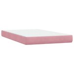 vidaXL Sommier à lattes de lit avec matelas rose 120x210 cm velours