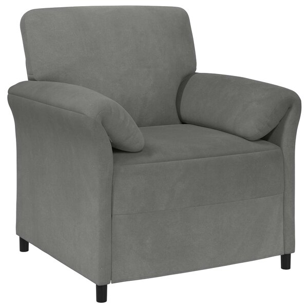 vidaXL Canapé 1 place Gris foncé 88 x 83 x 95 cm Velours
