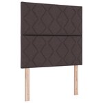 vidaXL lit à ressorts avec matelas et banc en brun foncé 120x190 cm tissu