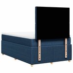 vidaXL Sommier à lattes de lit avec matelas Bleu 120x200 cm Tissu