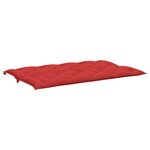 vidaXL Coussin de banc de jardin rouge 150x(50+50)x7 cm tissu oxford