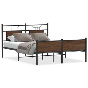 vidaXL Cadre de lit sans matelas chêne marron 150x200 cm