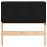 vidaXL Tête de lit capitonnée Marron et Noir 100 cm Pin massif