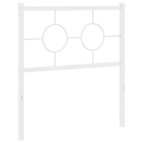 vidaXL Tête de lit de remplacement métal blanc 75 cm