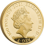 Pièce de monnaie en Or 100 Pounds g 31.21 Millésime 2021 Music Legends WHO