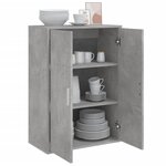 vidaXL Buffet gris béton 60x31x84 cm bois d'ingénierie
