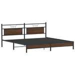 vidaXL Cadre de lit en métal sans matelas chêne marron 200x200 cm