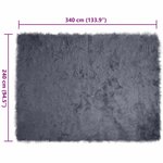 vidaXL Tapis en Peau de Mouton Synthétique Anthracite 240 x 340 cm