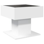vidaXL Table basse avec LED blanc 50x50x45 cm bois d'ingénierie
