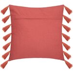 Coussin avec pompons Gypsy - Terracotta - 50 x 50 cm