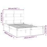 vidaXL Cadre de lit sans matelas 140x200 cm bois massif