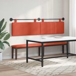 vidaXL Tête de lit suspendue Rouge orange Tissu en velours côtelé