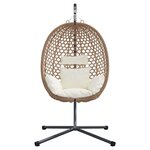 vidaXL Chaise suspendue polyrotin 104 x 100 x 191 cm Marron café