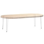 vidaXL Pieds en épingle à cheveux pour consoles  lot de 4  blanc  72 cm  acier massif