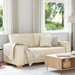 vidaXL Canapé 2 places en lin 140 cm