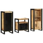 vidaXL Ensemble de mobilier de salle de bain avec étagère 3 Pièces