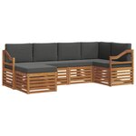 vidaXL Ensemble de canapés d'extérieur 6 pc Naturel et Anthracite