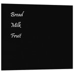vidaXL Tableau noir magnétique mural Noir 60x50 cm Verre trempé