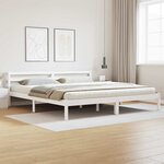 vidaXL Cadre de lit Blanc 210 x 200 cm Bois massif en pin