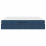 vidaXL Lit avec rangement et matelas Bleu 180 x 200 cm Polyester