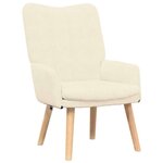 vidaXL fauteuil Crème 63 x 67 x 94 cm tissu