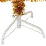vidaXL Demi sapin de Noël artificiel avec support doré 180 cm PET