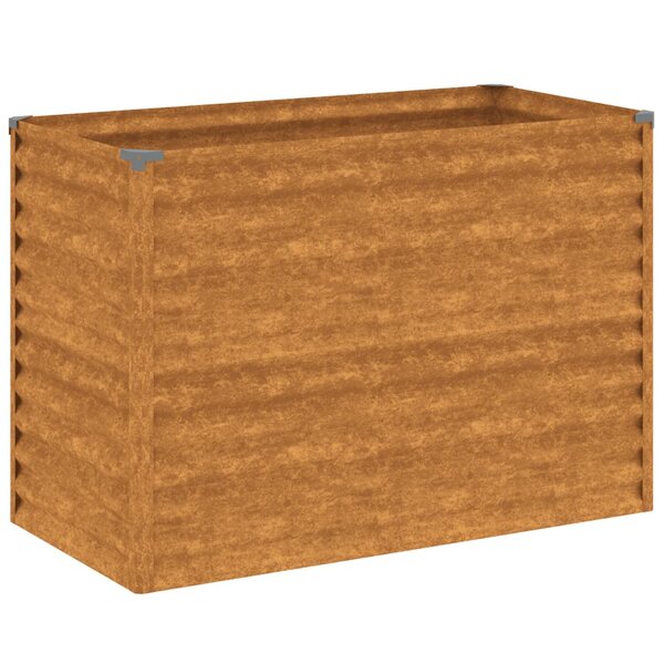 vidaXL Lit surélevé de jardin 100x50x69 cm acier corten