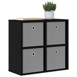 vidaXL Buffet avec tiroir Chêne noir 59 5 x 27 x 57 cm