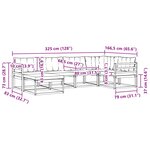 vidaXL Ensemble de canapés d'extérieur 6 pc Blanc et crème