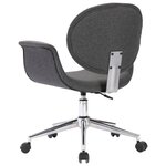 vidaXL Chaise pivotante à manger Gris Tissu
