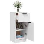 vidaXL Buffets 2 Pièces blanc 30x30x70 cm bois d'ingénierie