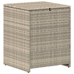 vidaXL Boîte à coussins Gris clair 55 x 55 x 69 cm polyrotin