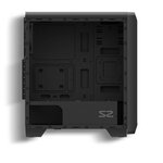 Zalman boitier sans alimentation s2 - format atx - fenetre pleine - moyen tour - noir